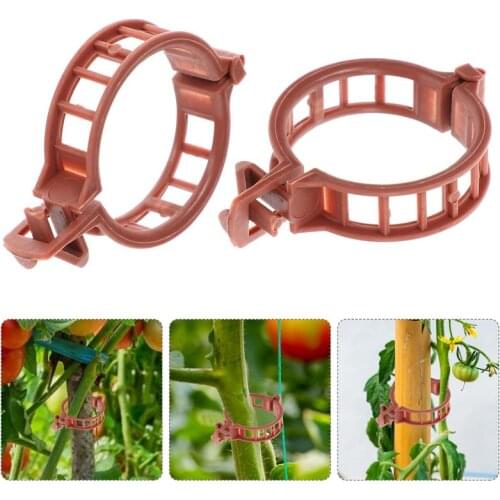 100pcs Garden Clip Set Greenhouse Tomato Stem Support Clips Plastic Plant Clip Plant Clamp Growth Clamp Tomato Clip