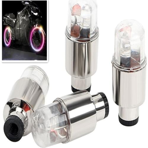 2Pcs/Set Bike Car Motorcycle Wheel LED Light Valve Cap Spoke Neon Tire Decorative Light Tire Motion Neon Lamp