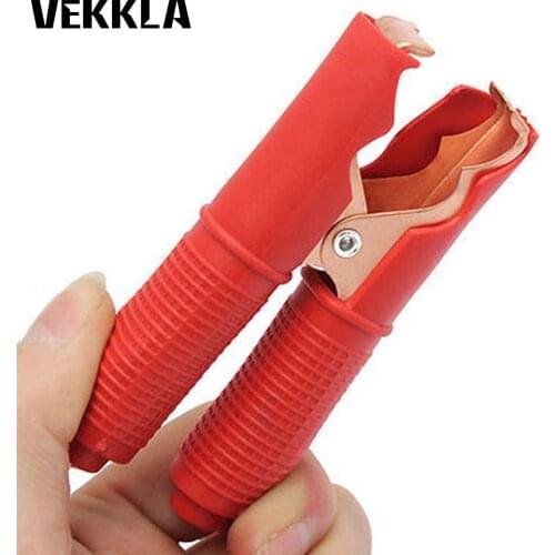 2pcs Car Alligator Clips Plastic Handle Battery Test Alligator Clamps Cable Lead Testing Metal Crocodile Clip cable clamp 100A