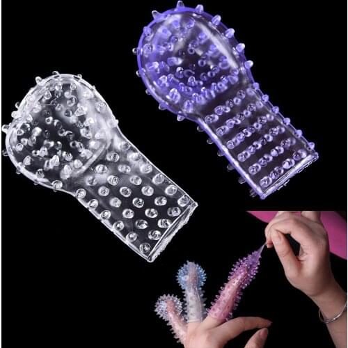 2 PCS Sex Finger Sleeve Vibrator Clitoral Stimulator Flirting Vagina Dildo Female Masturbation Sex Toys For Adult Erotic Toys