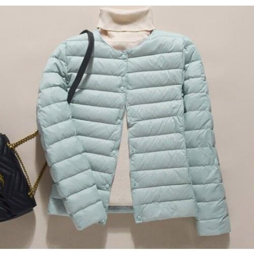 2021 New Winter Women Ultra Light White Duck Down Jacket Short Coats Plus Size M-4XL Warm Female Down Jacket Outerwear