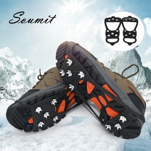 8 Studs Anti-Skid Ice Gripper Spike for Women Men Shoe Ice Claws Climbing Snow Outdoor Spikes Grips Cleats Over Shoes Crampons