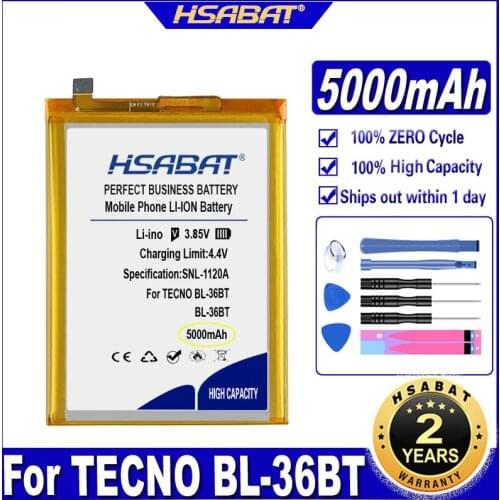 HSABAT BL-36BT 5000mAh Battery for TECNO Infinix BL-43BX Batteries