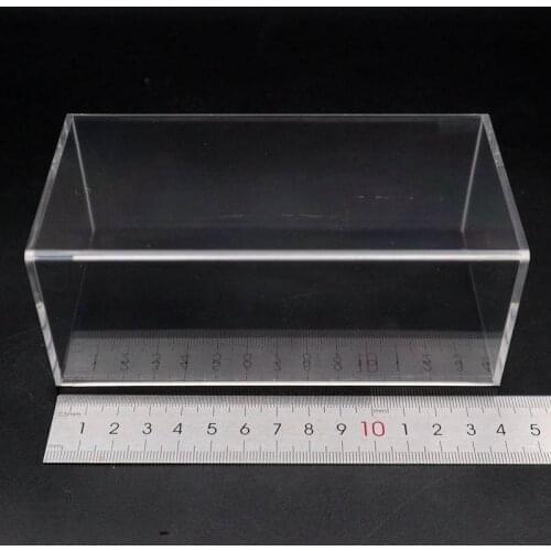 Model Car Acrylic Case Display box Transparent Dustproof with Black Base 1/43 14cm