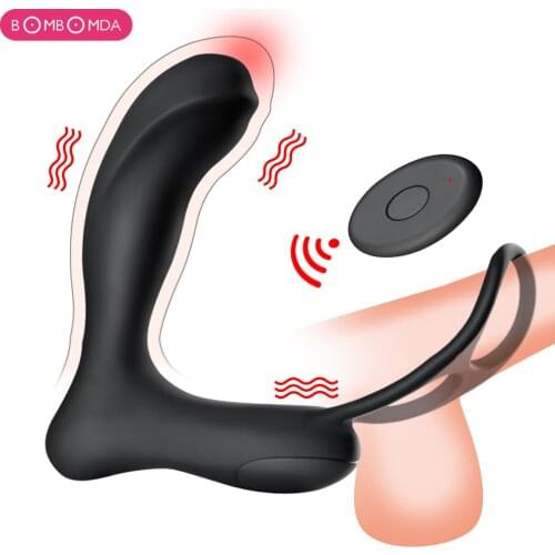 Anal Sex Toys Prostate Massager Male Vibrators Penis Ring 10 Vibration Mode Wireless Remote Control Vibrator For Men and Couples