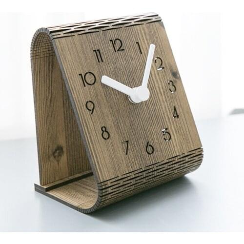 American Style Modern Contracted Desktop Clock Furnishing Articles Table Clock Bedroom Mute Household Wall Clock Desk Clock