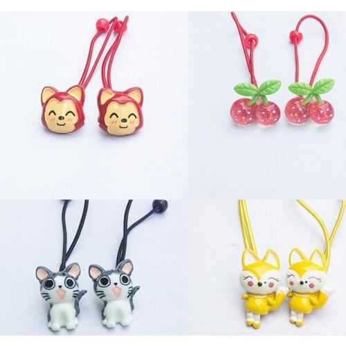 Cute Cartoon Animal Model Girls Hair Accessories Kids Elastic Hair Bands Princess Hair Ropes Baby Headdress Children Headwear