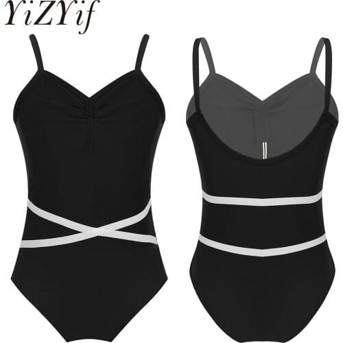 Kids Girls Ballet Leotards Ballerina Patchwork Bodysuit Girl Dance Costume Ballet Leotards For Children Ballet Camisole Jumpsuit