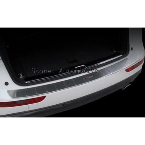 For Audi Q5 2010 - 2015 Stainless Steel Rear Bumper Door Sill Protector Plate Cover Trim 1 Piece