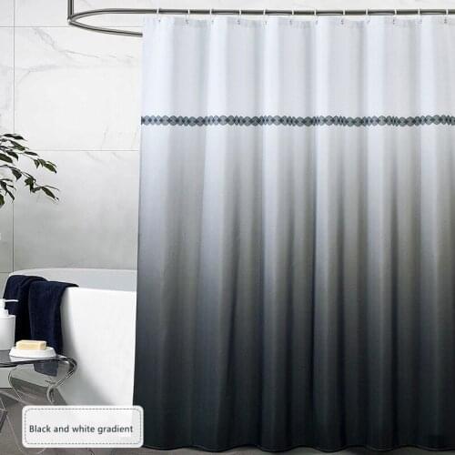European Gradient Color Shower Curtain Household Waterproof Thicken Polyester Bath Curtain Sanitary Privacy Partition