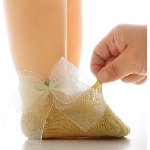 Ins Childrens Net Mesh Boat Socks Baby Short Tube Socks Mesh Three Pairs Of Hole Summer Thin Cotton Baby Socks