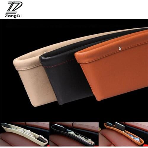 ZD 1X Car Seat Pocket Gap Leakproof box For Mini cooper Kia rio ceed sportage Nissan qashqai juke Citroen c4 c5 c3 accessories