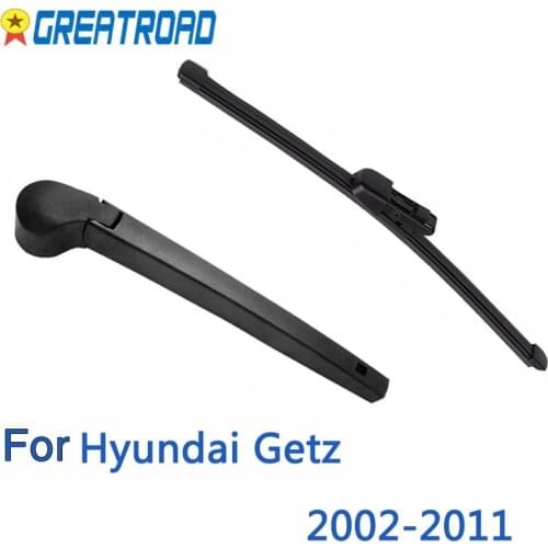 Wiper 14" UPGRADE Rear Wiper Blade & Arm Set Kit For Hyundai Getz 2002 - 2011 Windshield Windscreen Rear Window