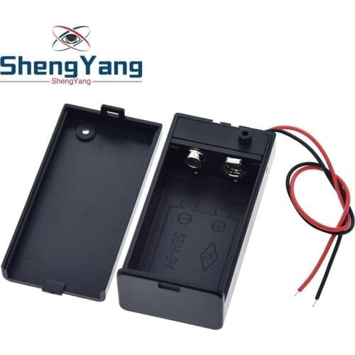 Hot 9V Battery Storage Case Plastic Box Holder With Leads ON/OFF Switch DEC22 DIY