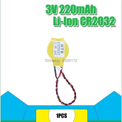 3V Original lithium battery KTS CR2032 CR2032W for Computer motherboard Laptop battery with cable Made in Japan