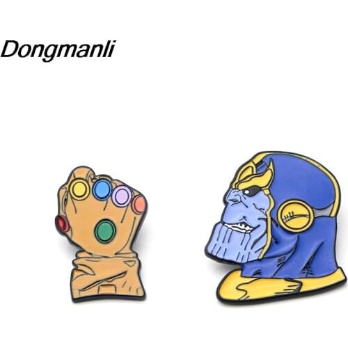 LT1008 Thanos Infinity Gauntlet Enamel Pin Brooches Lapel Badge Pins For backpacks Decoration Friends Kids Gift Accessories