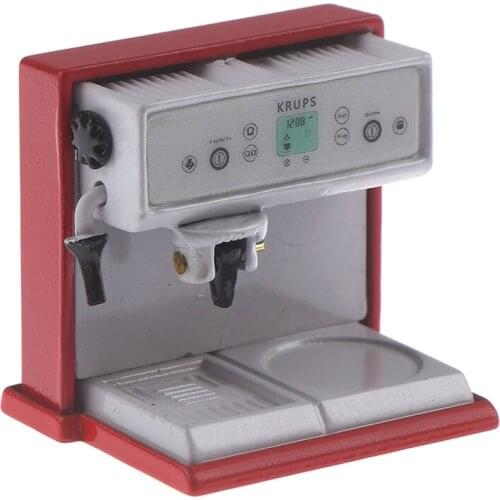 1:12 Scale Dollhouse Home DecorMetal Coffeemaker Simulation Kitchen Furniture Doll House Miniature Accessories