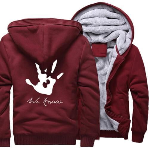 2019 Hot Sale Mens Hoodies Print Skyrim Dark Brotherhood Hand Fashion Sweatshirts Men Winter Fleece Thick Hoody Harajuku Kpop