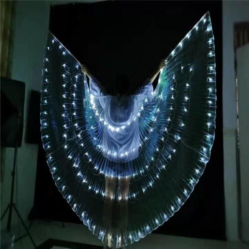 P98 Party sexy belly dance led light cloak luminous butterfly led wings disco rave glowing outfit performance dress led costumes