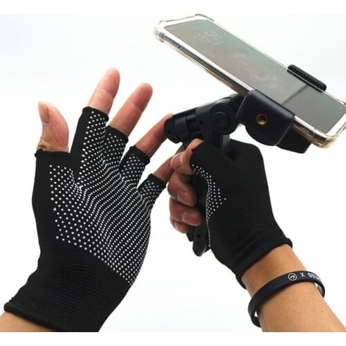 Half Finger Breathable Riding Cycling Mtb Hiking Fitness Knitted Antiskid Gloves Nylon Anti-slip Outdoor Gym Sports Yoga