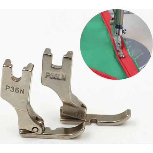 2 Pcs Industral Sewing Machine Flatcar Zipper Presser Foot P36LN / P36N Presser foot AA7271-2