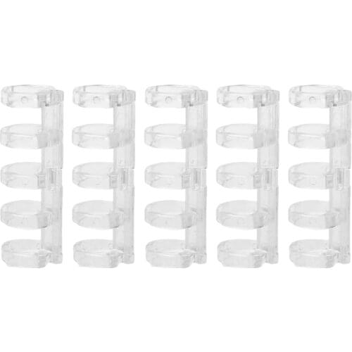 Five-hole Transparent Loose-leaf Plastic Binding Ring Snap Closure and Open Design Punch Ring For Notebook School Supply 40JB