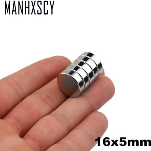100pcs Neodymium N35 Dia 16mm X 5mm Strong Magnets Tiny Disc NdFeB Rare Earth For Crafts Models Fridge Sticking magnet 16x5mm
