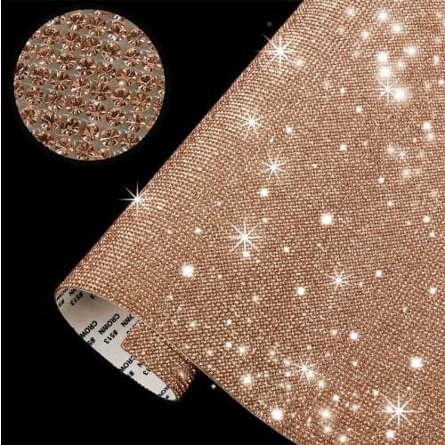 Rhinestone Trim Self Adhesive Crystal Sticker Diamond 20x24cm Glass Transfer Applique Patches DIY Car Phone Decoration