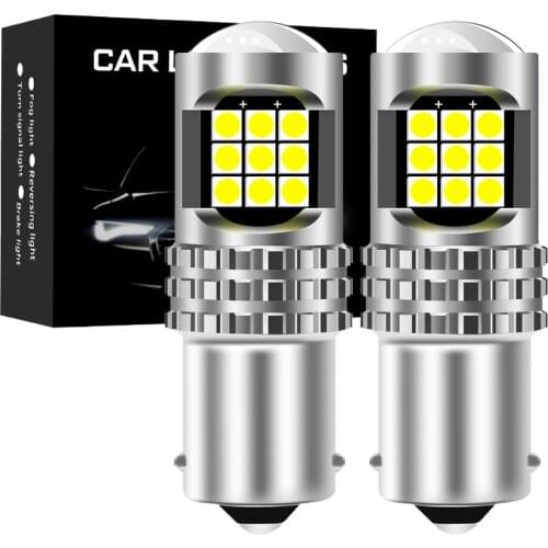 2pcs White S25 1156 P21W BA15S LED BAY15D BAU15S PY21W T20 LED 7440 7443 W21W 3157 P27/7W 1157 led Bulbs For Turn Signal Light