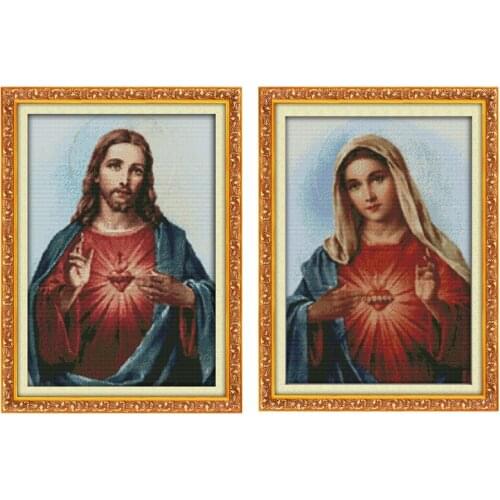 Sacred Heart Jesus home decor painting counted print on canvas DMC 11CT 14CT chinese Cross Stitch kits embroidery needlework Set
