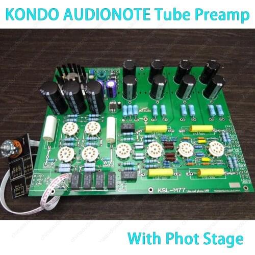 Hi-End M77 Tube Phono Preamplifier PREAMP W/ Phono Stage Stereo Valve Preamp Board DIY Kit Refere Fancy KONDO AUDIONOTE M77