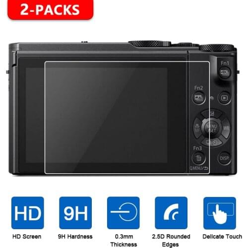 2Pcs Tempered Glass For Panasonic Lumix LX10 LX15 FZH1 LX9 ZS70 TZ90 ZS45 TS7 FT7 G6 TZ95 ZS70 TZ90 TS60 TZ80 Screen Protector