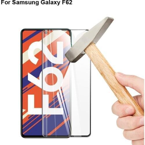 2pcs 9H Full Cover Screen Protector glass For Samsung Galaxy F62 Full Coverage Protective Tempered Glass For Samsung Galaxy F 62