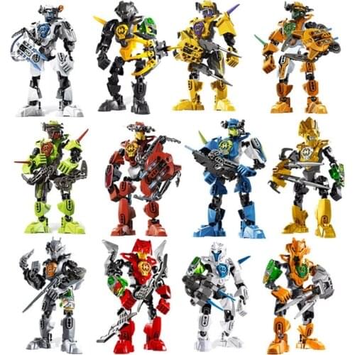 Star Warrior Soldiers Bionicle Hero Factory Surge Evo Stringer Robot Figures Building Blocks Bricks Kids Toys