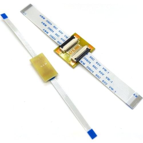 1pcs FFC FPC Extension PCB Pitch 0.5 mm socket + 2pcs 0.5mm pitch 50/100/200mm Length FFC Cable 6 8 10 12 30 40 50P Type A
