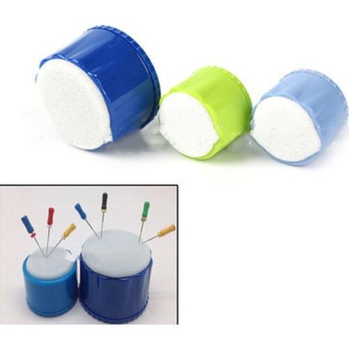 1PCS Dental Equipment Round Endo Stand Cleaning Foam File Drills Block Holder Wtih Sponge Autoclavable Dentist Products