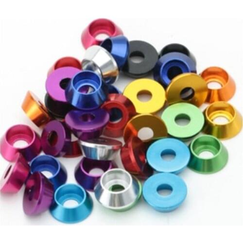 10PCS/lot M2,M2.5,M3,M4,M5 Corlorful Aluminum Alloy Cap Head Hex Socket Screw Gasket washer Multicocor RC Car Accessories