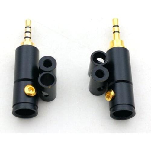 100pcs 2.5mm connector stereo/4 pole Male plug Repair headphone Jack Audio Soldering connector