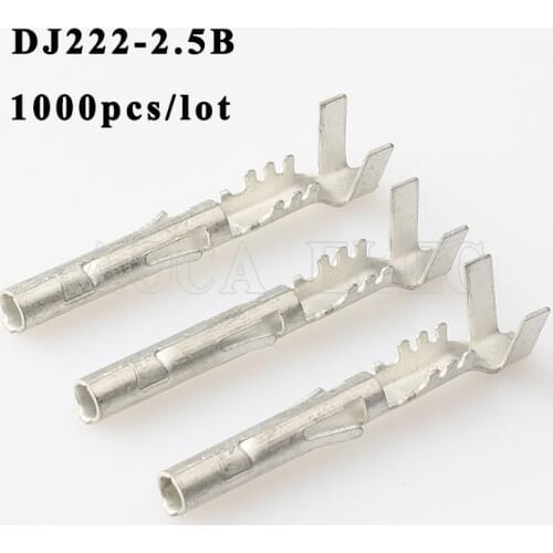 1000PCS terminal Male female wire connector Plugs socket Fuse box Wire harness Soft Jacket DJ222-2.5B car terminal plug