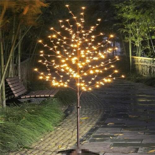 180CM Tall Artificial LED Cherry Blossom Light Tree Romantic Warm White Outdoor Garden Decorative Landscape Lamp Dropshipping