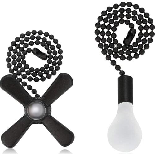 2pcs Decorative Ceiling Fan Lamp Pull Chains Universal Pull Chain Cord Switch Set For Indoor Home Repair Tool
