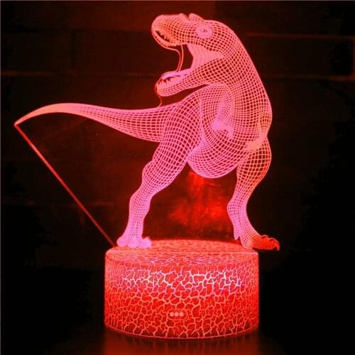 3D night light for dinosaur Poseidon dragon light 7-color touch remote control sensor bedroom desktop decoration background LED