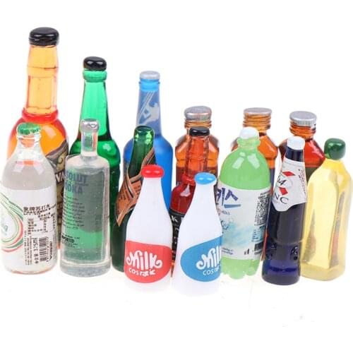 5/10PCS Mini Water Bottles Dollhouse Miniature Doll Food Dollhouse Kitchen Living Room Accessories Kids Gift Toys