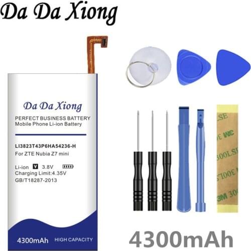 DaDaXiong 4300mAh LI3823T43P6hA54236-H Battery for ZTE Nubia z7 mini Z7 mini NX507J Blade S6 5.0 inch G717C G718C