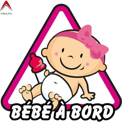Aliauto Caution Car Sticker Cartoon Lovely Bebe A Bord Baby on Board Automobiles Accessories PVC Decal for Ford Focus,10cm*10cm