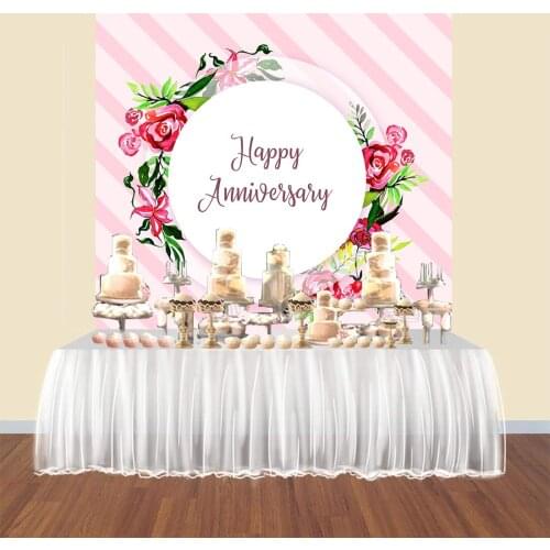 BEIPOTO Pink girl princess birthday party backdrop baby shower cake/sweets table dessert flower background vinyl poster board