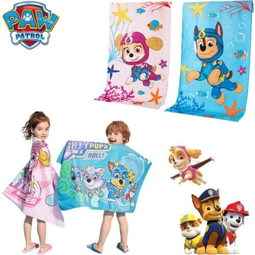 Paw Patrol children Cartoon Bath Towel Boys Girls kids Quick-drying Swimming Towel teenager Outdoor Sports Wiping Sweat Towel
