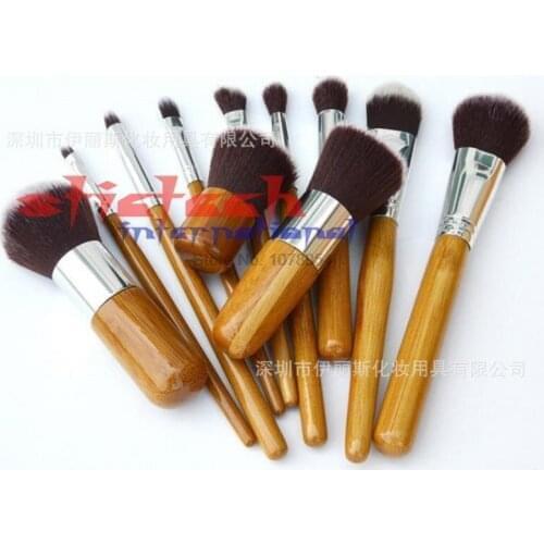 By dhl or ems 50 sets Professional Makeup Brushes Wood Handle Eyeshadow Foundation Concealer Blending Brush Kit Set