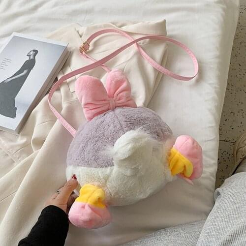Disney plush coin bag women new cartoon Donald Duck shoulder bag fashion shoulder bag small messenger bag