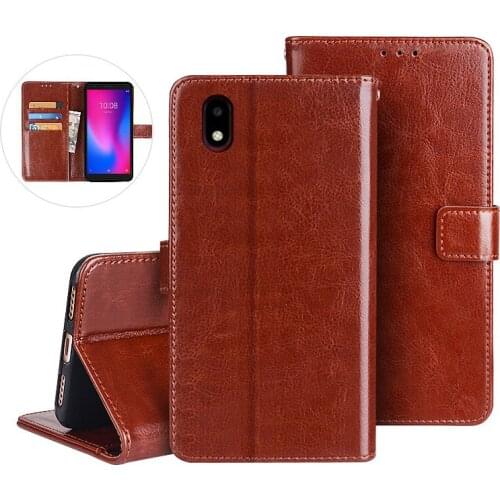 For ZTE Blade A3 2020 5.45" Leather Case On For Coque ZTE Blade A3 2020 Premium Magnetic Flip Wallet Cover Phone Cases Fundas